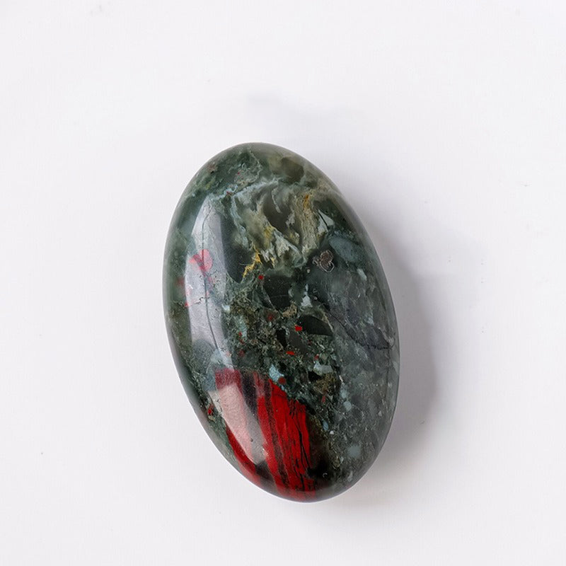 Red Blood Stone Palm Stone - Emotional Balance, Confidence Boost 