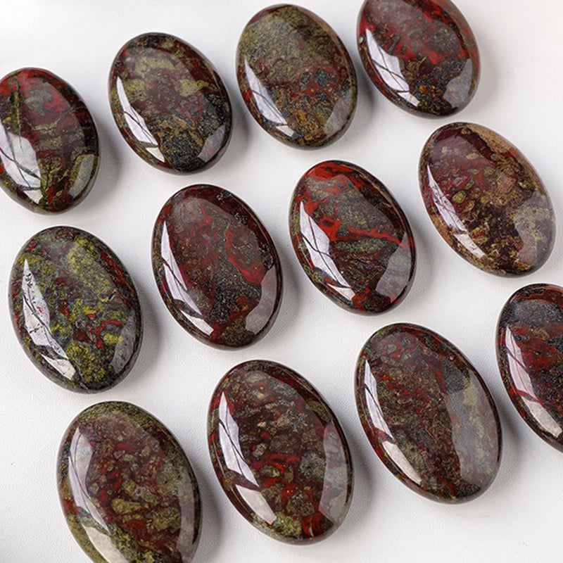 Dragon Blood Jasper Palm stone: Emotion Regulation, Spiritual Elevation, Inner Peace