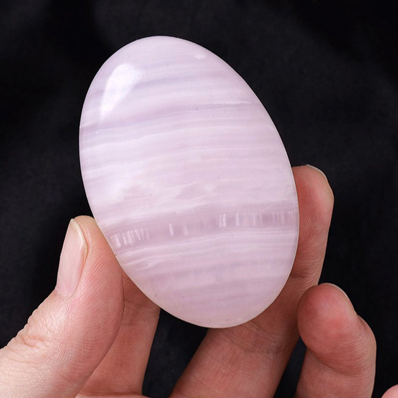 Pink Calcite Palm Stone - Emotional Harmony & Love Enhancement