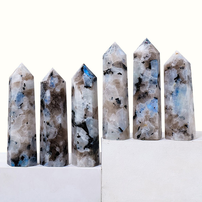 Rainbow Moonstone Tower - Emotional Stabilizer and Spiritual Enhancer