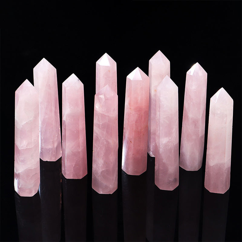 High Quality Rose Quartz Tower - Stress Relief and Meditation