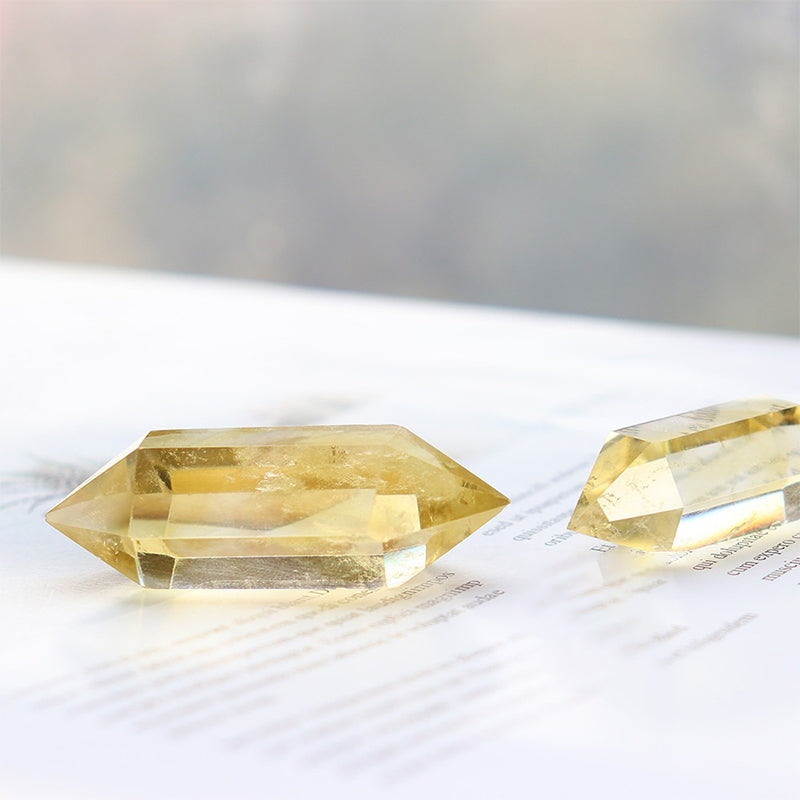 Citrine Double Pointed - Relieve Anxiety, Improve Mood & Spiritual Harmony