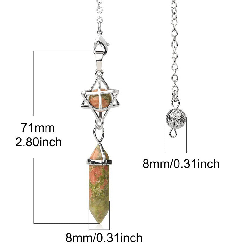 A must-have for mysterious witches: Natural crystal hexagram pendulum