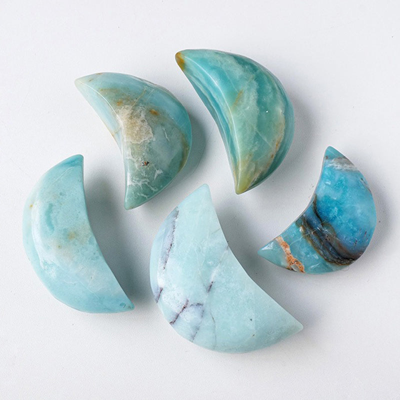 Blue Amazonite Palm Stone: Emotion Regulation, Self-Confidence, Spiritual Growth