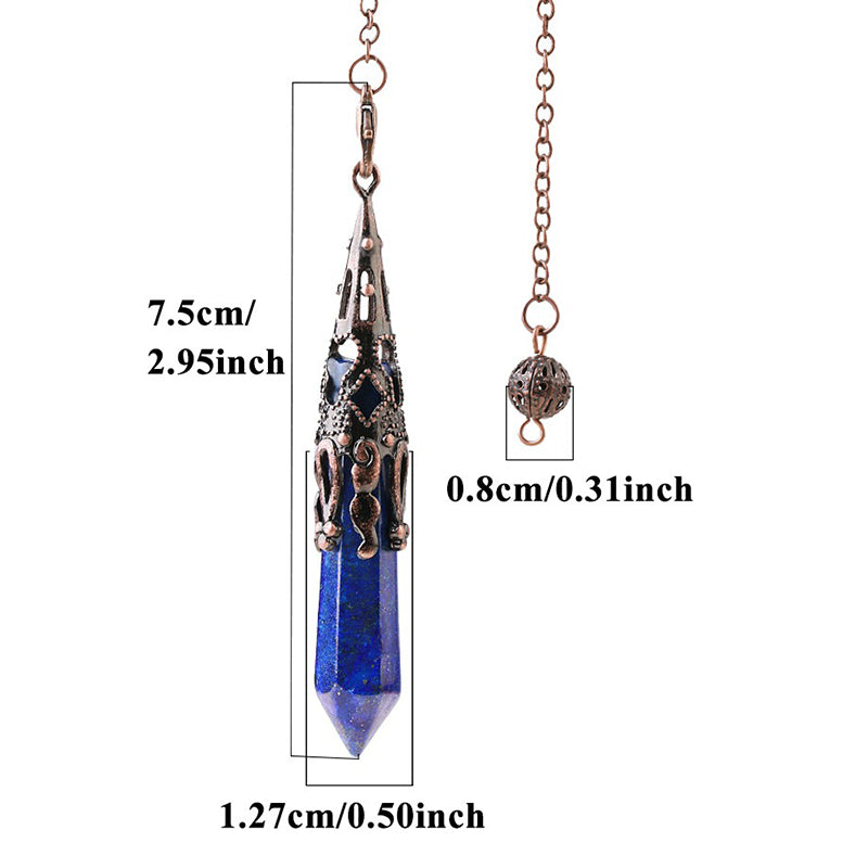 Crystal Cut Edge Natural Crystal Pendulum - The perfect companion to your witch's magic