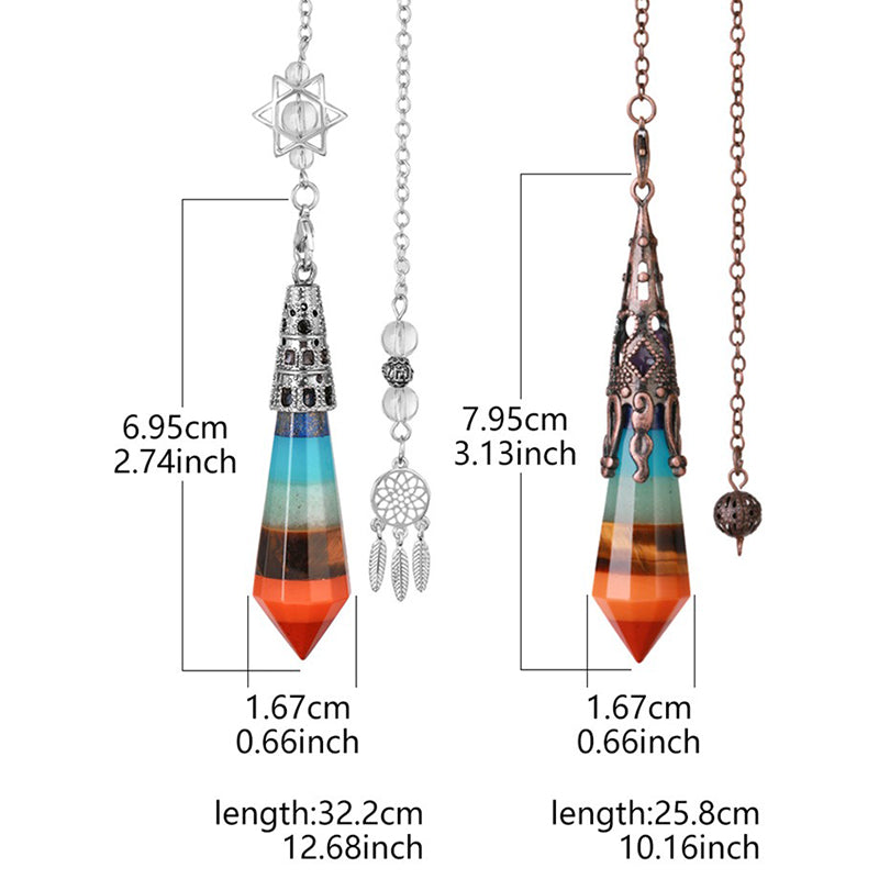 even Color Crystal Ribbon Natural Crystal Pendulum - Revealing the Colorful Mysteries of Witch Magic