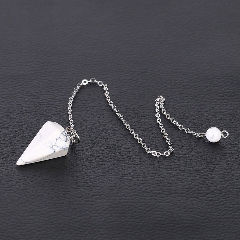 Mysterious magic blessing: natural crystal pendulum, exclusive accessory for witches