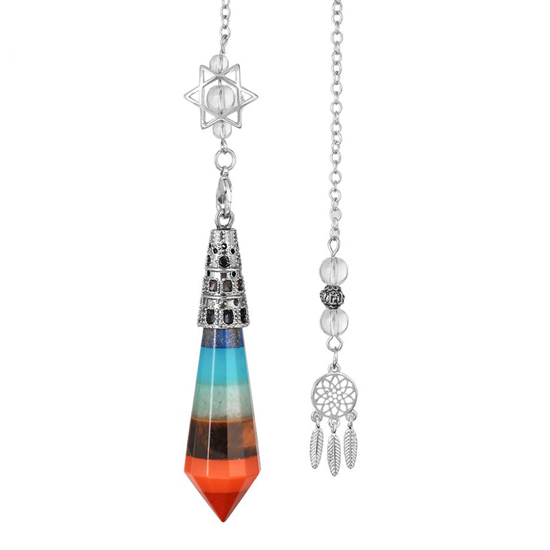 even Color Crystal Ribbon Natural Crystal Pendulum - Revealing the Colorful Mysteries of Witch Magic