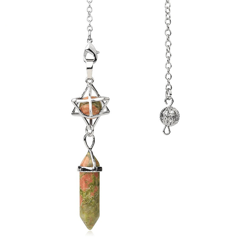 A must-have for mysterious witches: Natural crystal hexagram pendulum