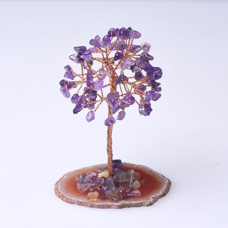 Witch's Choice: Natural Agate Chip Base Money Tree, Crystal Tree of Life Magic Comes