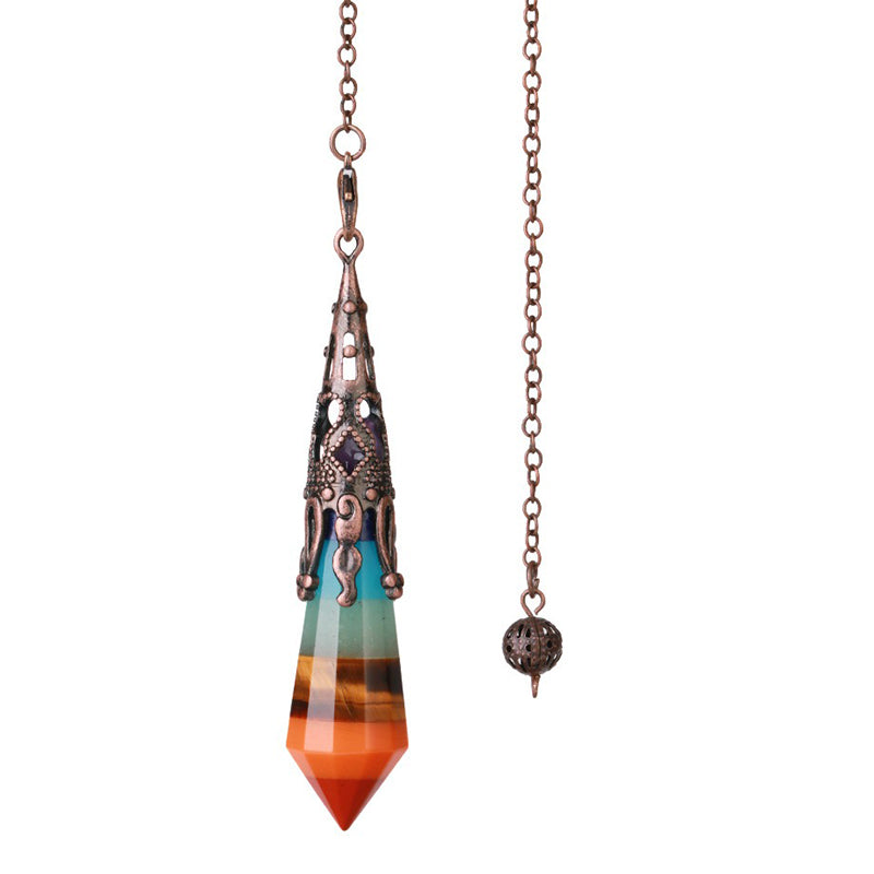 even Color Crystal Ribbon Natural Crystal Pendulum - Revealing the Colorful Mysteries of Witch Magic