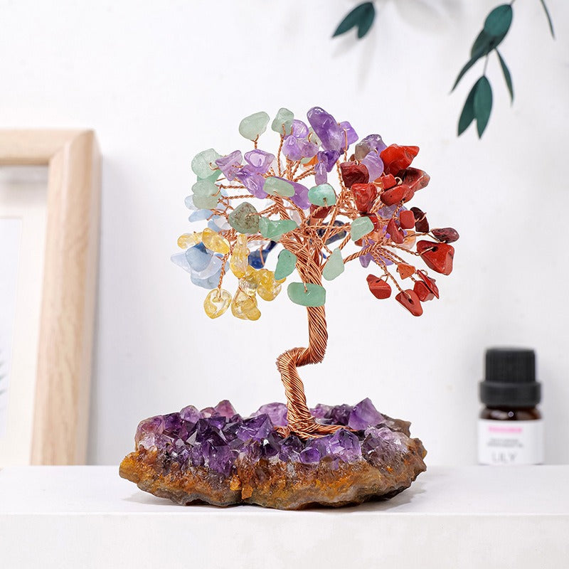 Witch's Gift: Natural Amethyst Cluster Base Gravel Money Tree, Life-Giving Crystal Magic