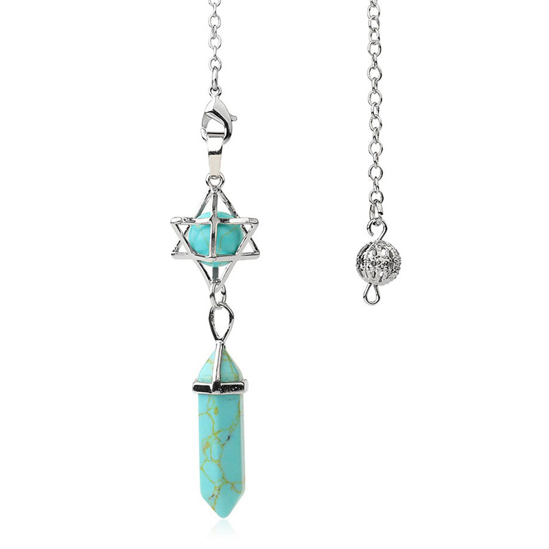 A must-have for mysterious witches: Natural crystal hexagram pendulum