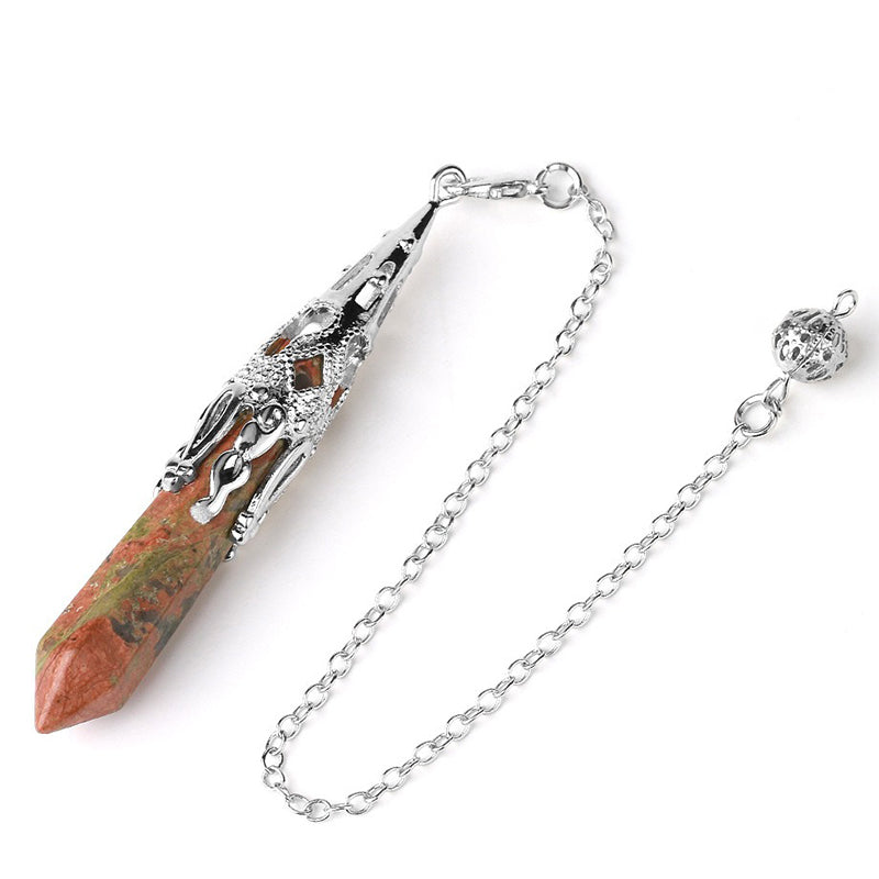 Crystal Cut Edge Natural Crystal Pendulum - The perfect companion to your witch's magic