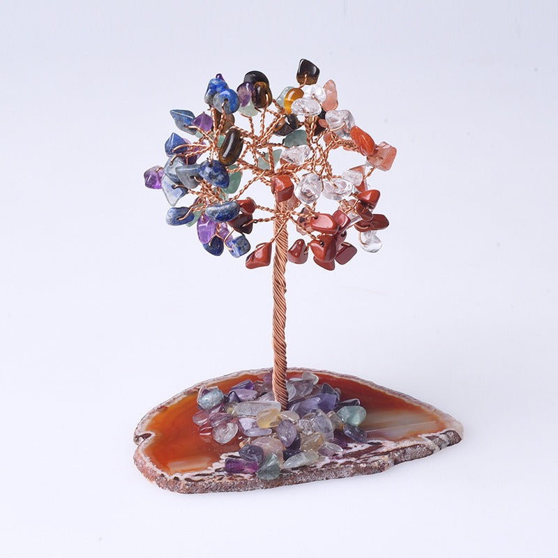 Witch's Choice: Natural Agate Chip Base Money Tree, Crystal Tree of Life Magic Comes