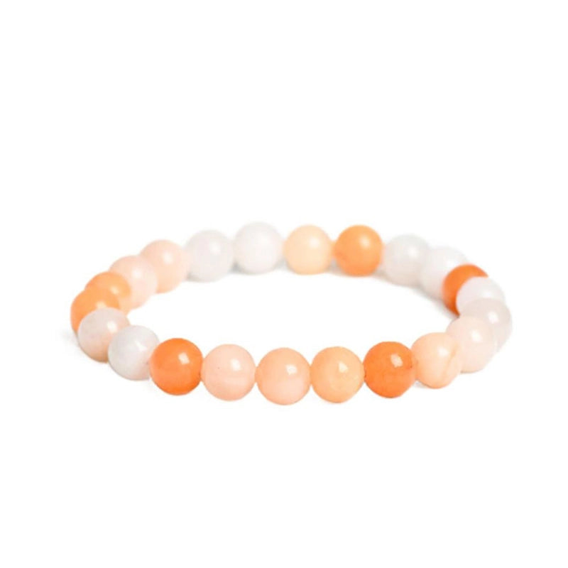 Golden Jade bracelet with polished 8mm beads by Roline Crystal