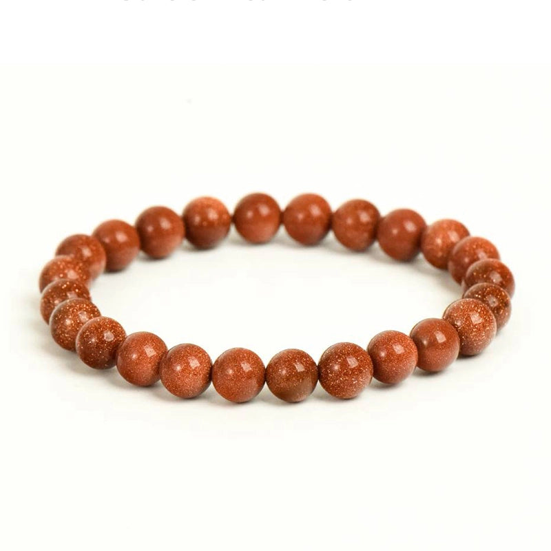 Golden Sandstone bracelet with 8mm warm-toned beads by Roline Crystal