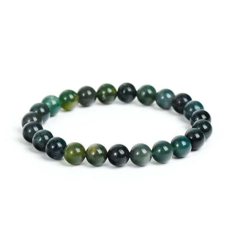 Moss Agate bracelet with green natural patterns by Roline Crystal