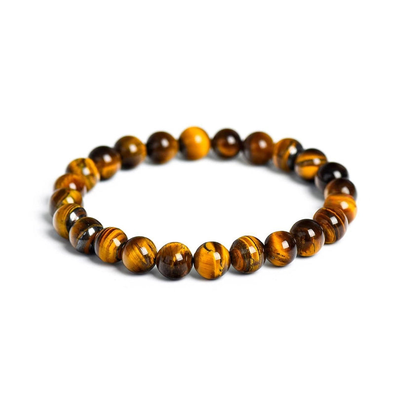 Tiger Eye bracelet with 8mm golden-brown striped beads by Roline Crystal