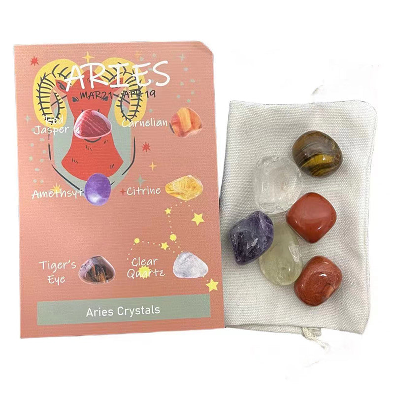 Crystal Healing Stones，12 Constellation Healing Crystal Sets