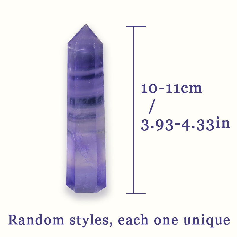 Blue Purple Fluorite Tower - Mind & Body Balance，‌Improve mental strength‌