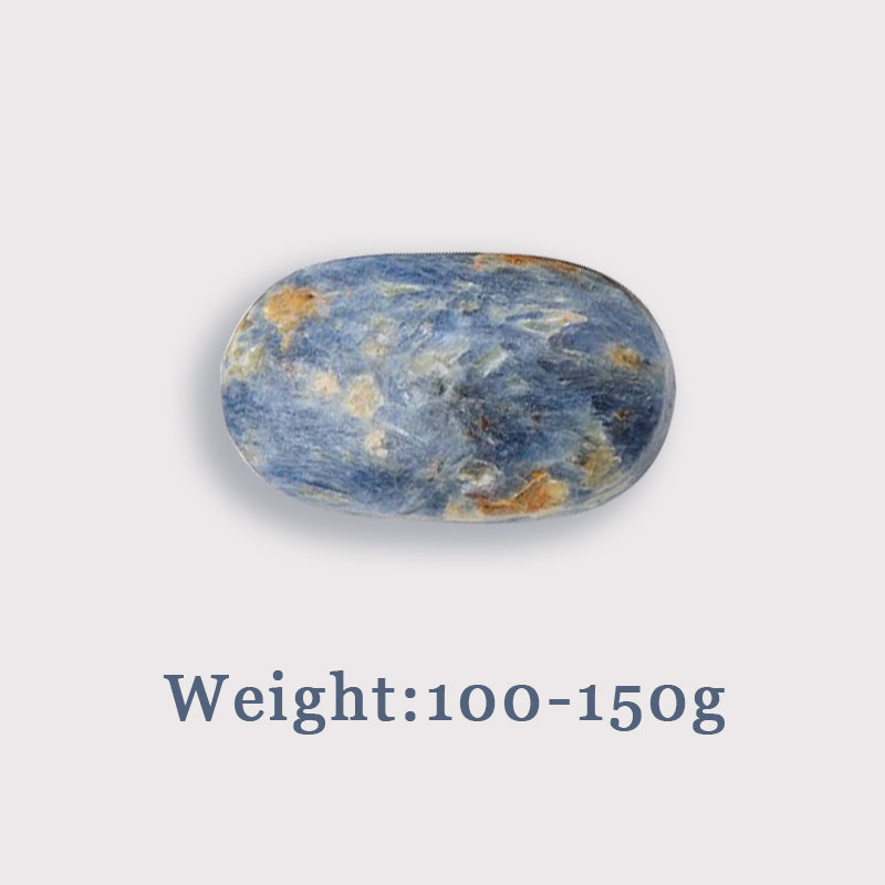 Blue Kyanite Palm Stone - Emotional Balance, Spiritual Awakening & Communication