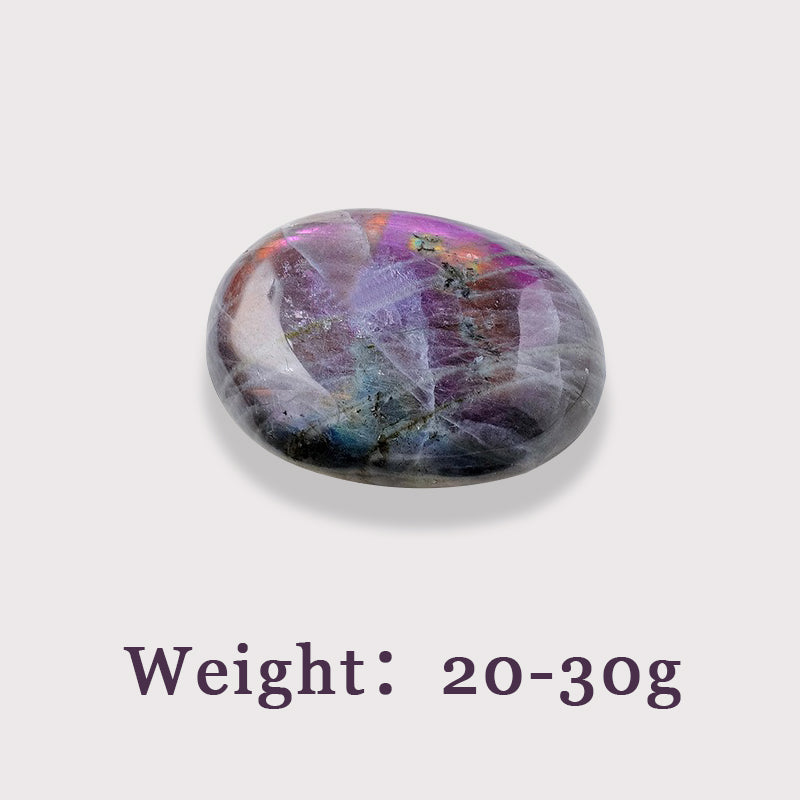 Purple Labradorite Palm Stone - Emotional Balance, Spiritual Awakening & Social Charm