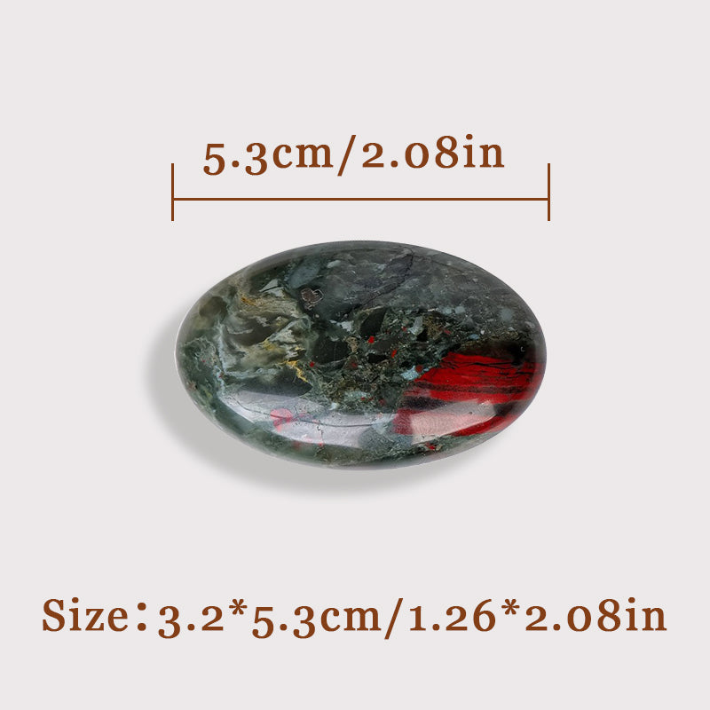 Red Blood Stone Palm Stone - Emotional Balance, Confidence Boost 