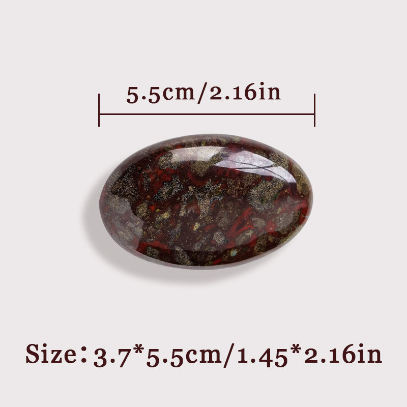 Dragon Blood Jasper Palm stone: Emotion Regulation, Spiritual Elevation, Inner Peace