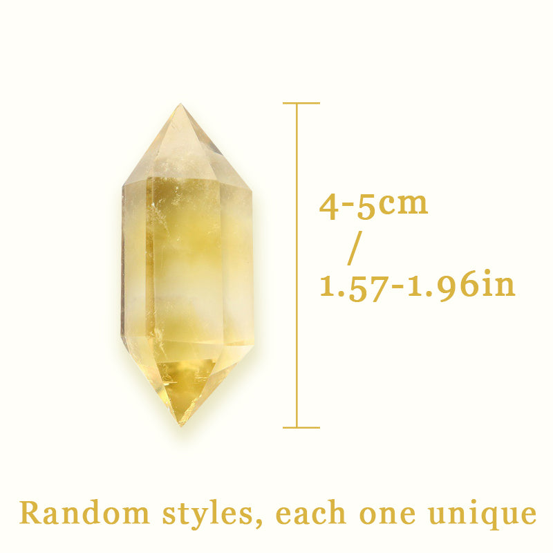 Citrine Double Pointed - Relieve Anxiety, Improve Mood & Spiritual Harmony