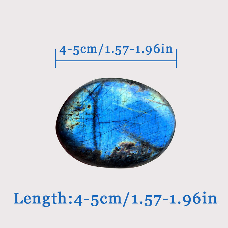 Blue Labradorite Palm Stone - Emotional Balance, Intuition Boost, Spiritual Awakening