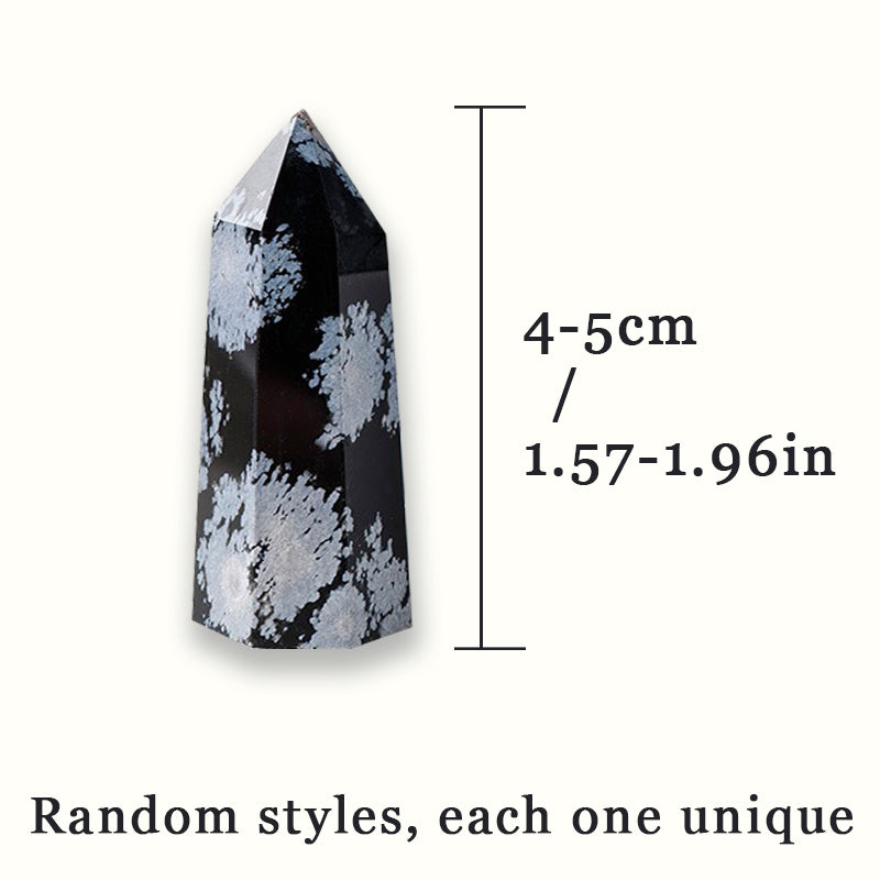 Snowflake Obsidian Tower - Warp Away Evil Spirits and Enhance Emotional Stability