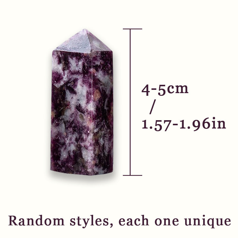 Purple Lepidolite Tower - Energy Purification, Spiritual Enlightenment, Emotional Healing