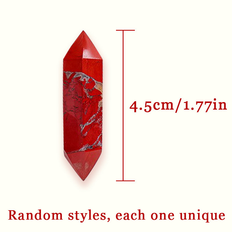 Red Jasper Double Terminated - Enhance Energy, Boost Immunity, Relax Mood, Improve Wisdom