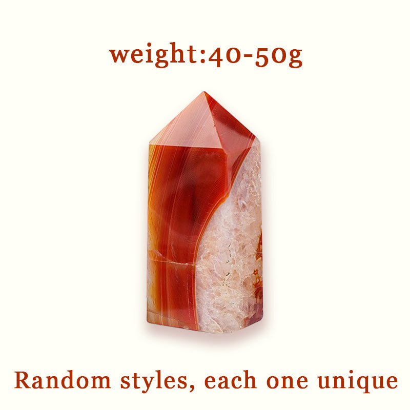 Red Agate Tower - Enhance Spirituality, Balance Mind & Body, Keep Inner Peace