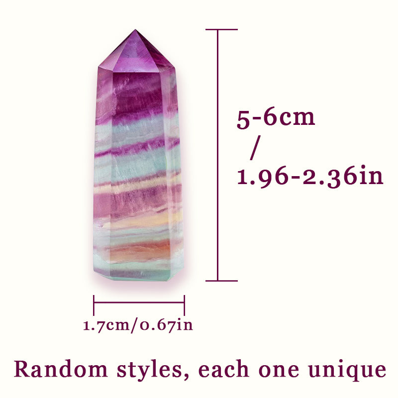 Candy Rainbow Fluorite Tower - Enhance Intelligence, Spirituality & Emotional Stability