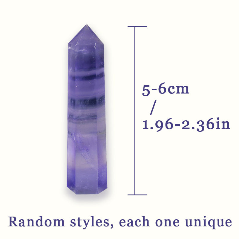 Blue Purple Fluorite Tower - Mind & Body Balance，‌Improve mental strength‌