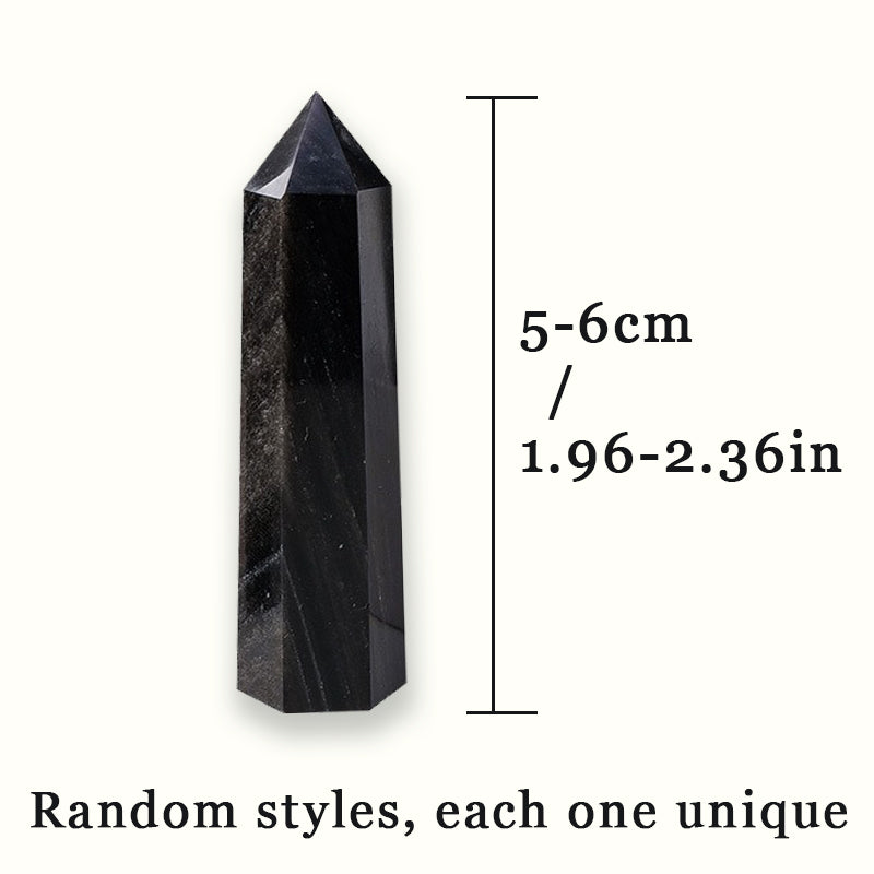 Golden Sheen Obsidian Tower - Stress Relief, Self-Confidence and Spiritual Protection