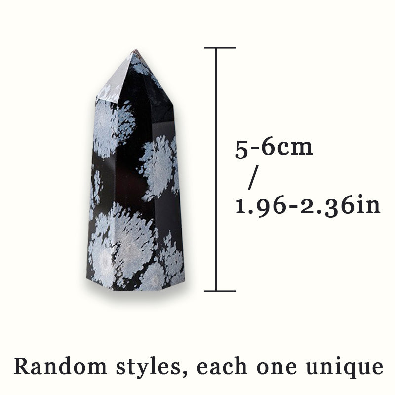 Snowflake Obsidian Tower - Warp Away Evil Spirits and Enhance Emotional Stability