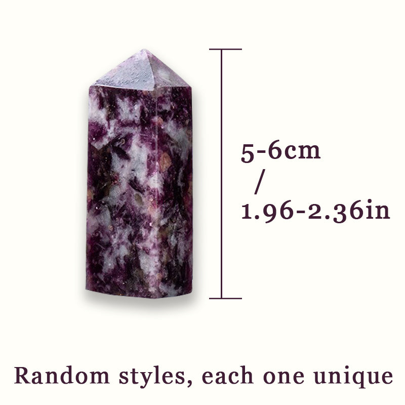 Purple Lepidolite Tower - Energy Purification, Spiritual Enlightenment, Emotional Healing