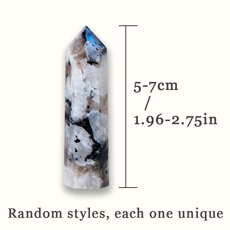 Rainbow Moonstone Tower - Emotional Stabilizer and Spiritual Enhancer