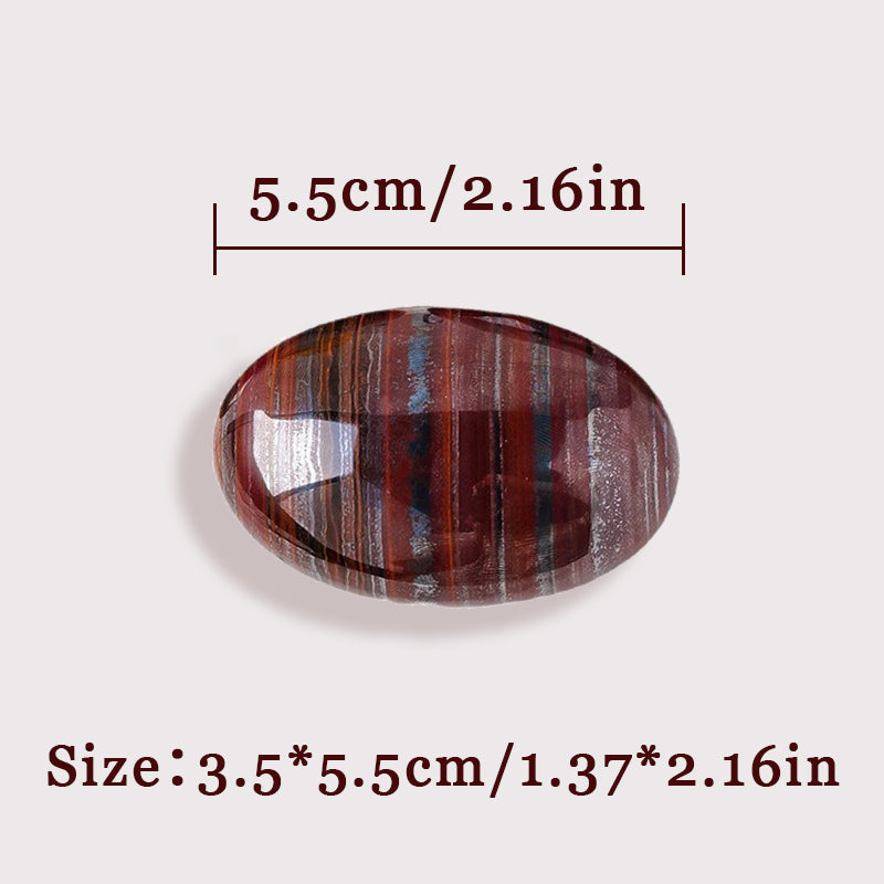 Red Iron Tiger Eye Palm Stone - Ignite Courage, Balance Emotions & Unleash Creativity