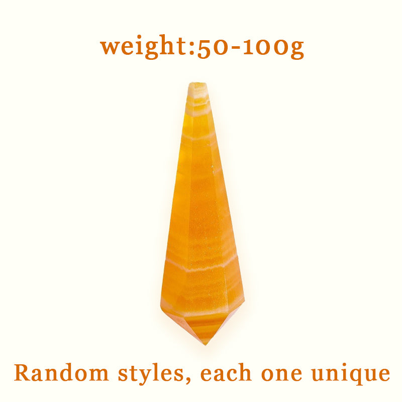 Yellow Calcite Pendulum - Enhance Energy Field & Promote Peace of Mind