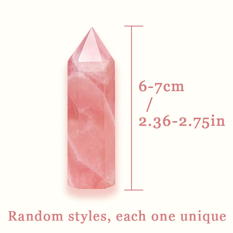 Rose Quartz Tower - Stress Relief, Meditation and Intuition Enhancement