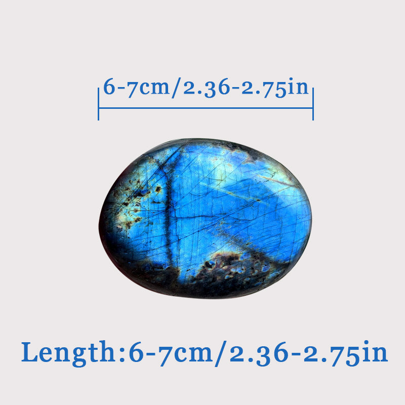 Blue Labradorite Palm Stone - Emotional Balance, Intuition Boost, Spiritual Awakening