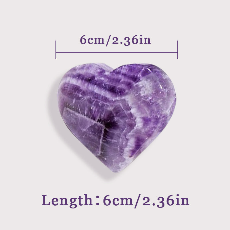 Amethyst Love Palm Stone - Emotional Stability, Spiritual Wisdom & Sleep Enhancement