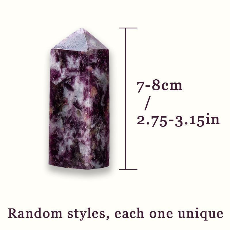 Purple Lepidolite Tower - Energy Purification, Spiritual Enlightenment, Emotional Healing