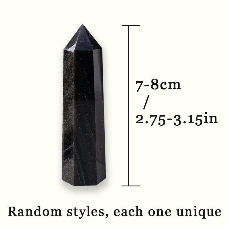 Golden Sheen Obsidian Tower - Stress Relief, Self-Confidence and Spiritual Protection