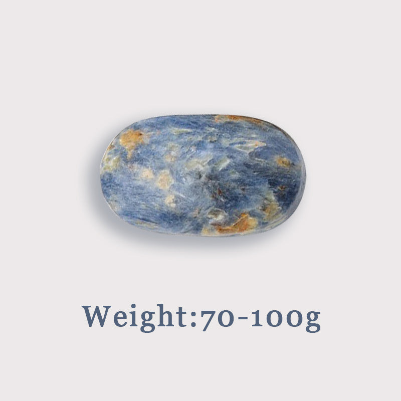 Blue Kyanite Palm Stone - Emotional Balance, Spiritual Awakening & Communication