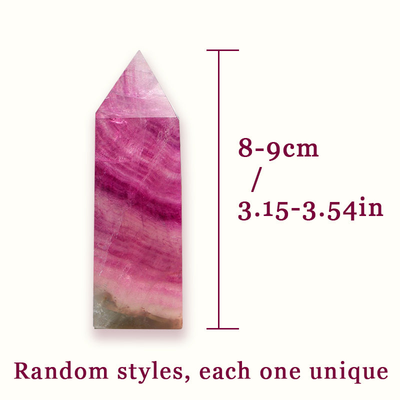 Pink Purple Fluorite Tower - Balance Chakra Energy & Enhance Leadership